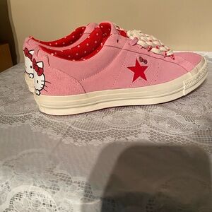 New Converse One Star OX Hello Kitty Sneakers Prism MENS 9 WOMENS 11